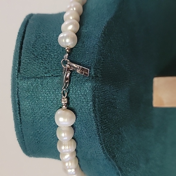 STERLING FRESHWATER PEARL NECKLACE - Picture 4 of 9